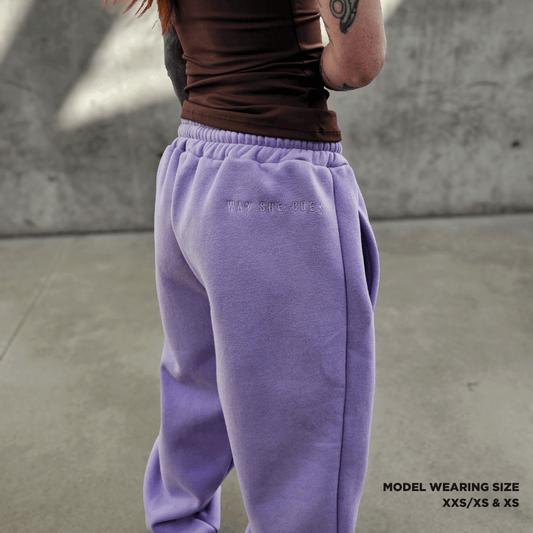 PRE-ORDER Lavender Skull Garden | Oversized Lounge Sweatpants image 0