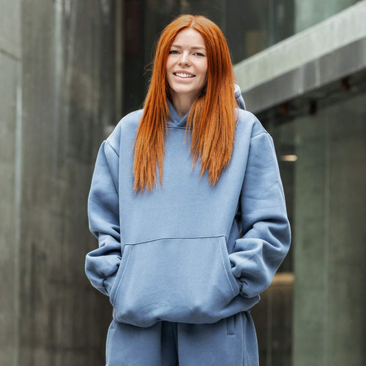 Iron Blue | Oversized Lounge Hoodie image 0