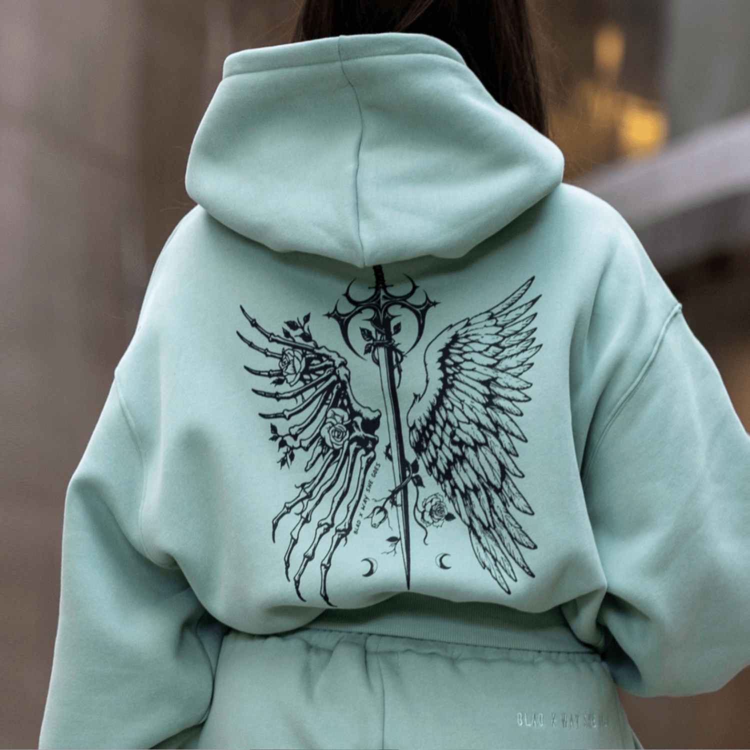 BLAD x WSGC | Sage Oversized Cropped Lounge Hoodie image 0