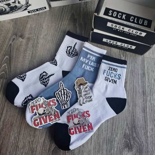 November Sock Club - Overstock Zero F*cks Given