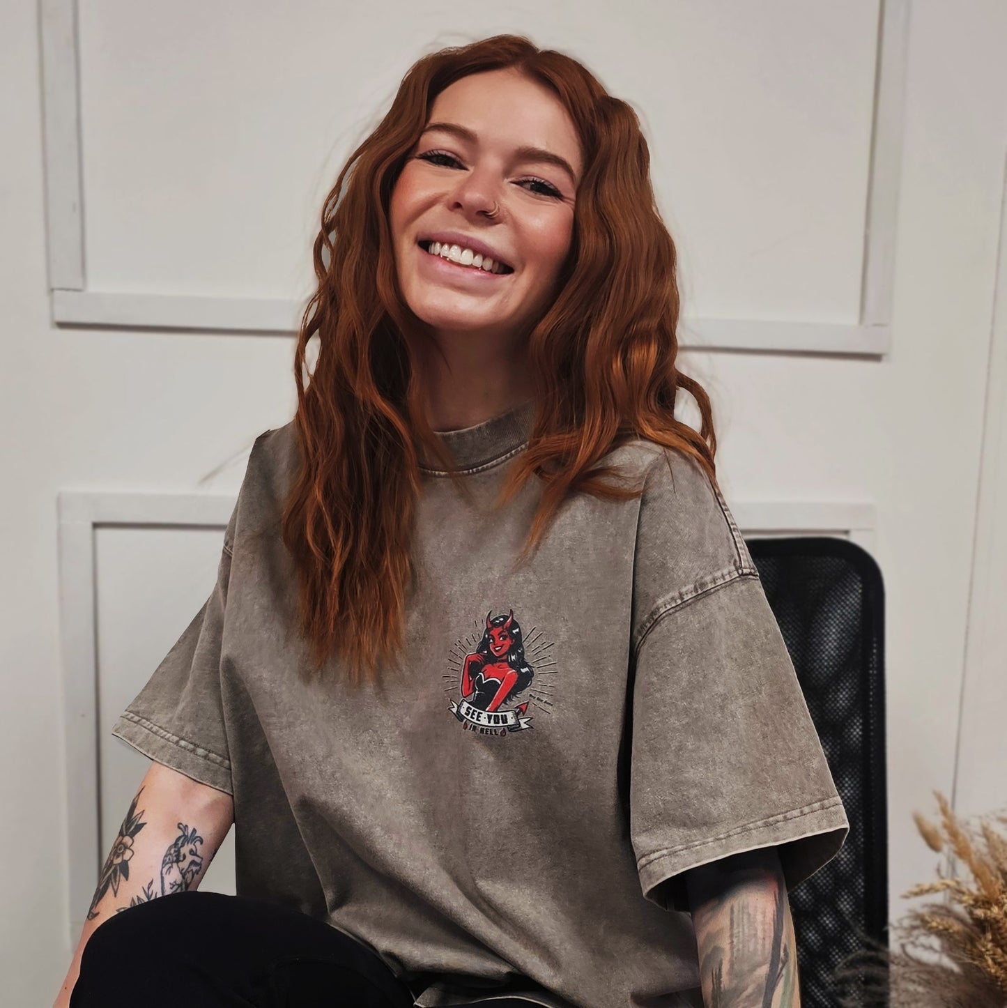 See You In Hell Boxy Vintage Tee
