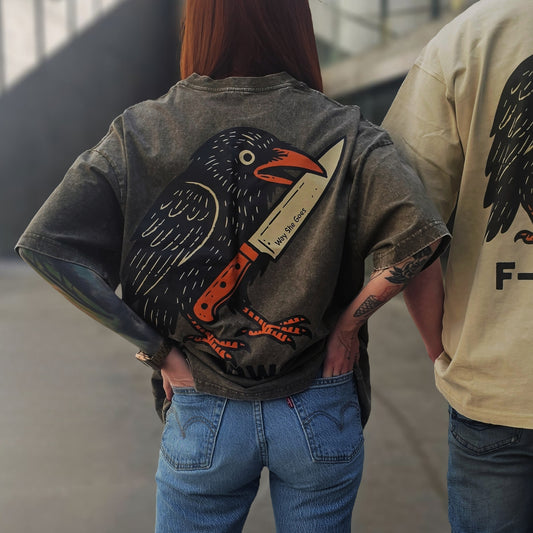 Olive F-Caw-f Vintage Tee