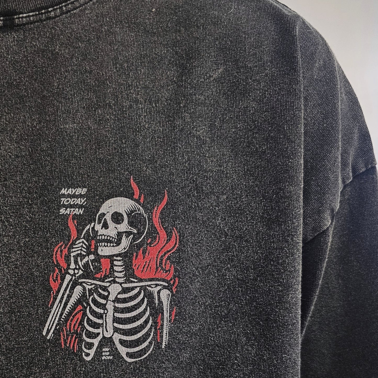 PRE-ORDER Maybe Today Satan Long Sleeve Vintage Tee