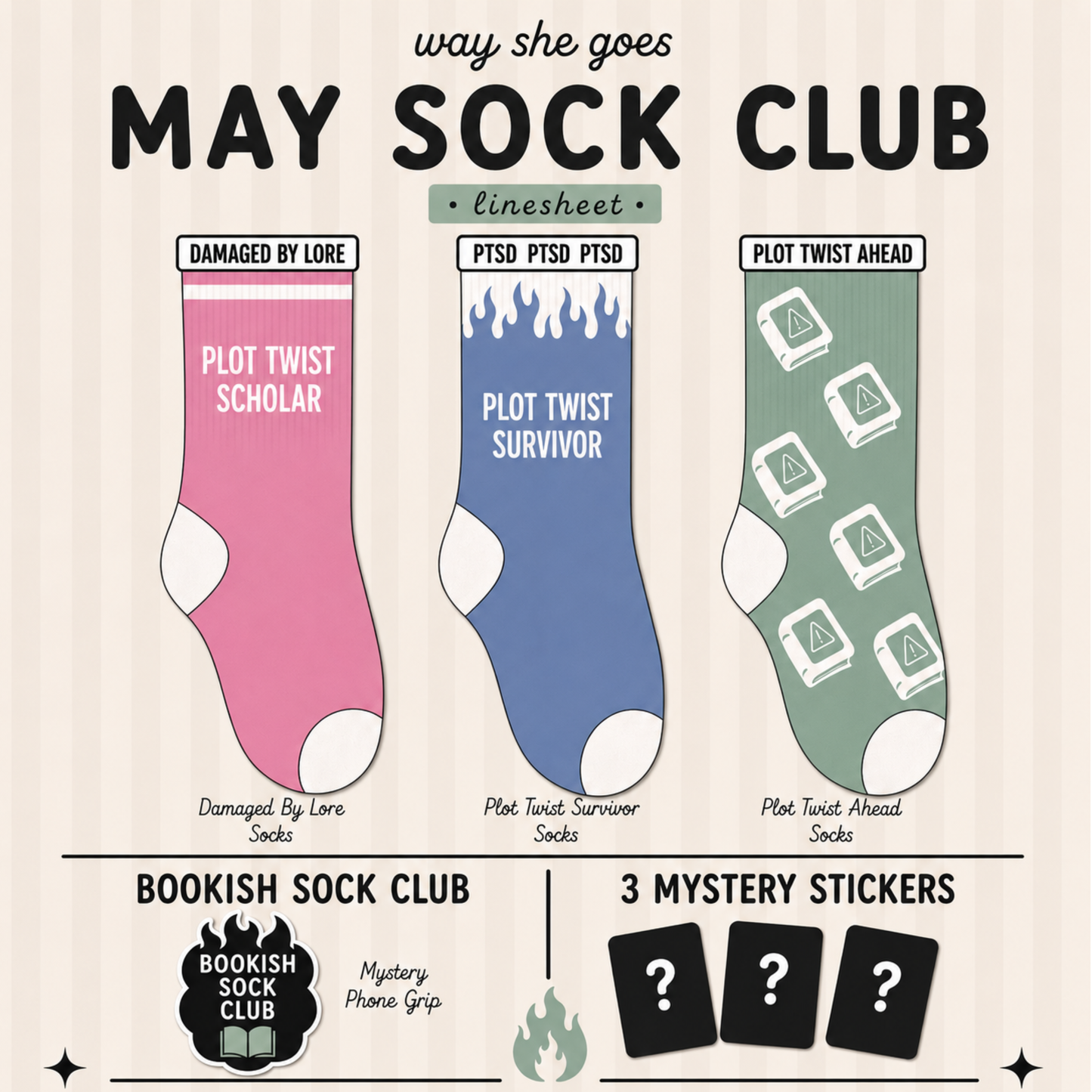 May Sock Club - Bookish Overstock