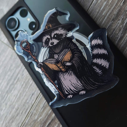 Raccoon Wizard Phone/E-Reader Grip (Mag-Safe)