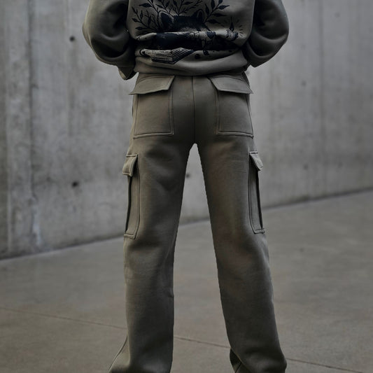 PRE-ORDER Olive Cargo Sweatpants