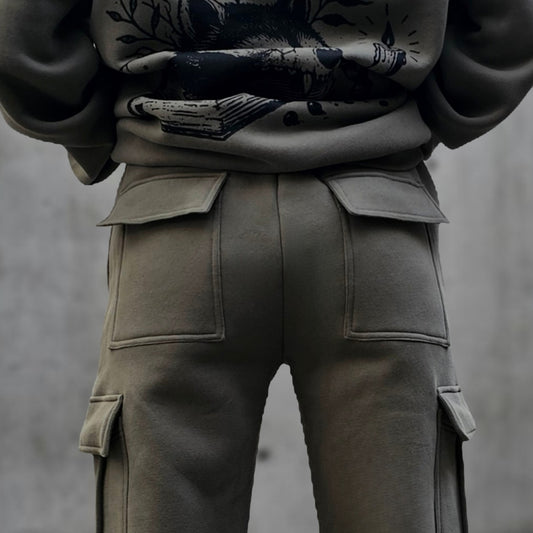 PRE-ORDER Olive Cargo Sweatpants