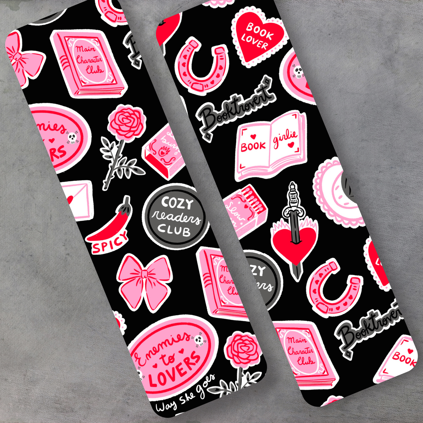 Bookmark Book Lover Black