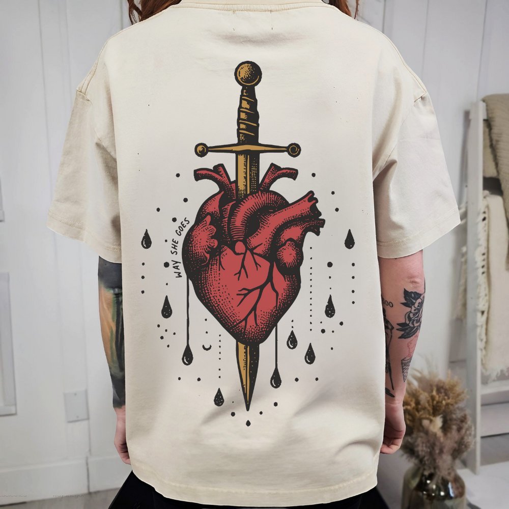 Sword Heart Vintage Tee
