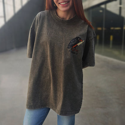 Olive F-Caw-f Vintage Tee