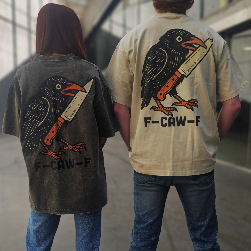 Olive F-Caw-f Vintage Tee