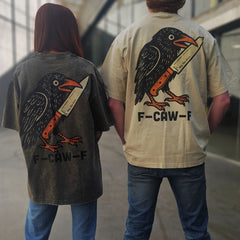 Olive F-Caw-f Vintage Tee